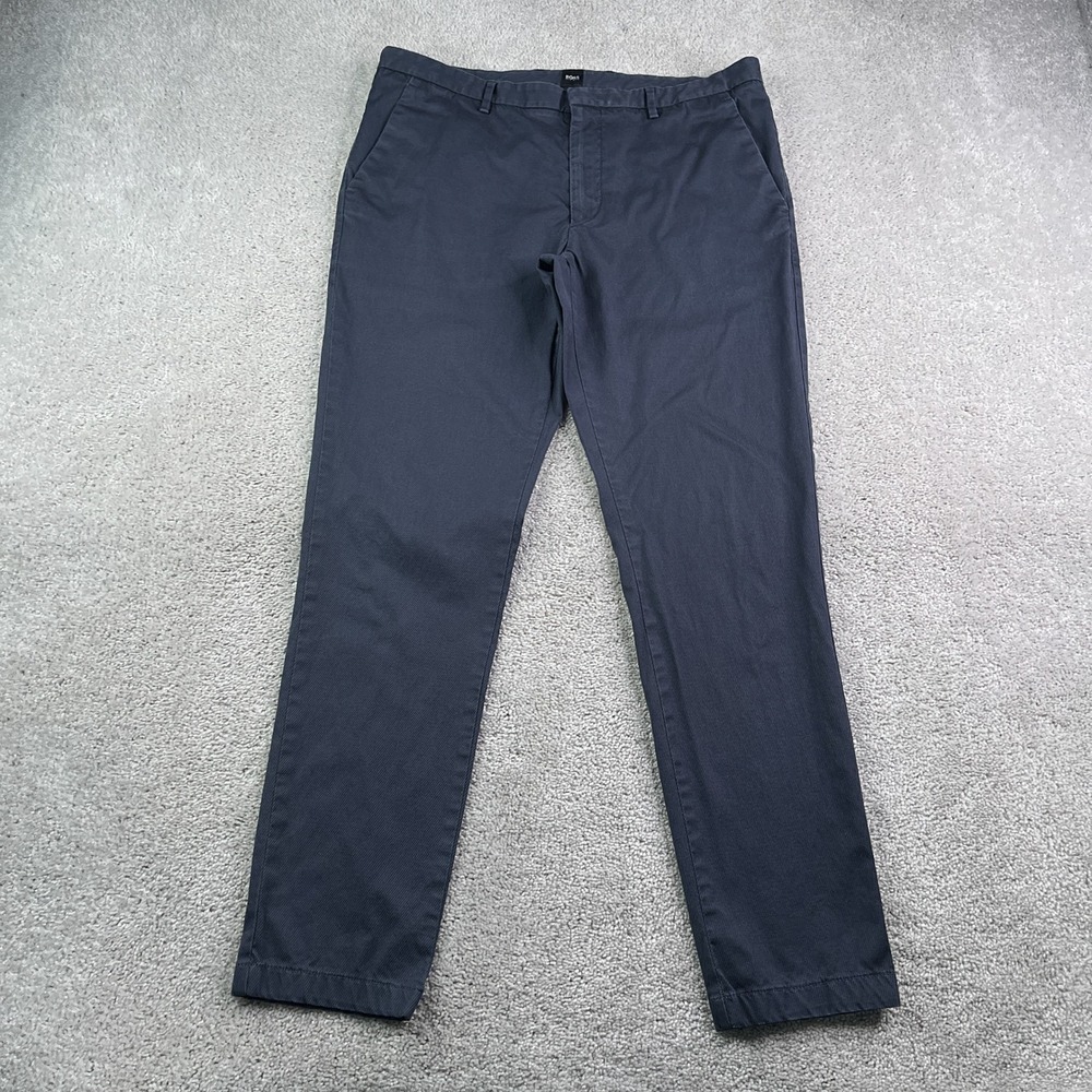 Hugo Boss Pants Mens 34x30 Blue Kaito Slim Stretch Chino Trousers Luxe Business